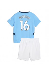 Manchester City Rodri Hernandez #16 Babytruitje Thuis tenue Kind 2024-25 Korte Mouw (+ Korte broeken)